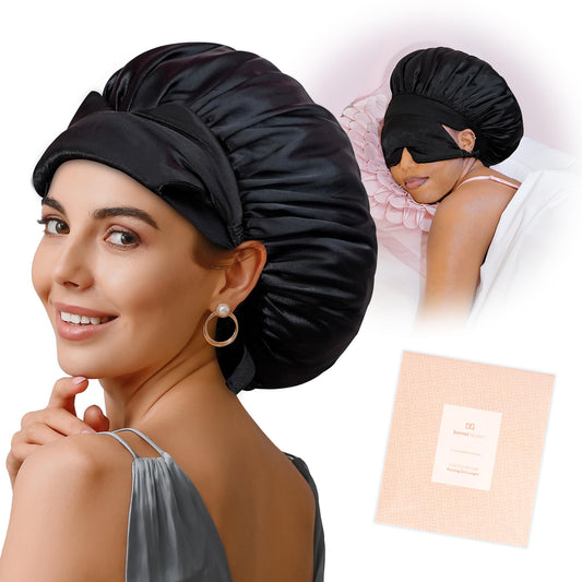 Aurelani — Silk Sleep Bonnet with Eye Mask